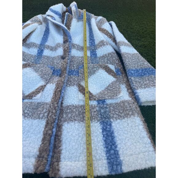 Charlie B Plaid Boucle Knit Coat Snowflake Women's Sz S - Picture 5 of 9